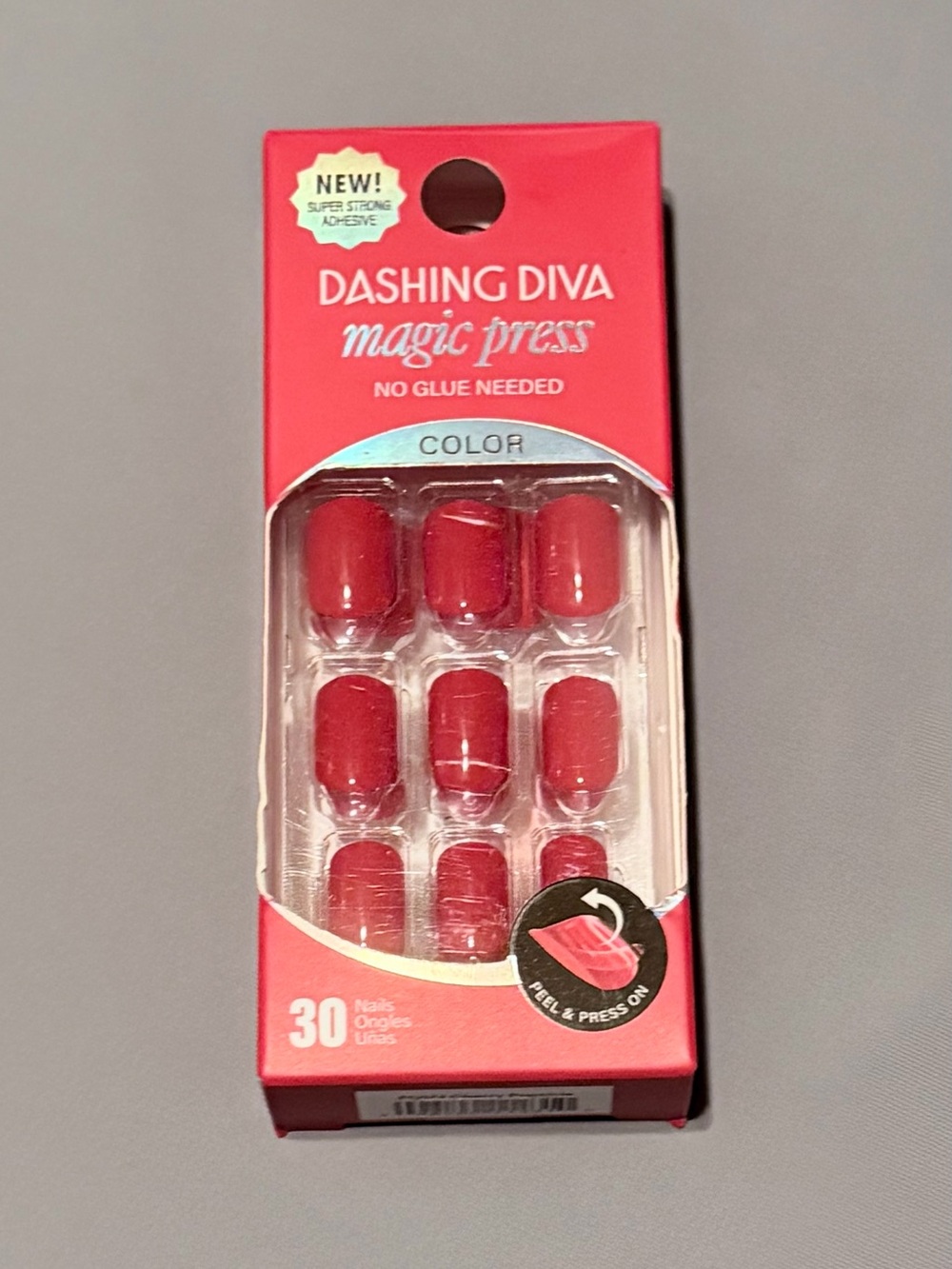 Dashing Diva Magic Press Red Press-On Nails - No Glue Needed